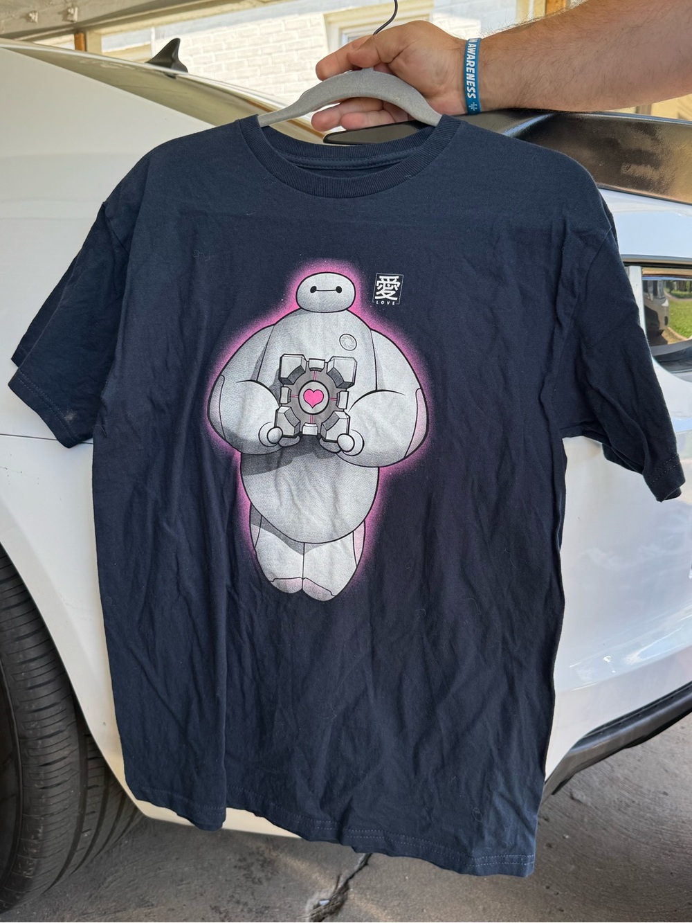 TeeFury Big Hero 6 x Portal mashup titled "Companion Assistant T-Shirt Size Med